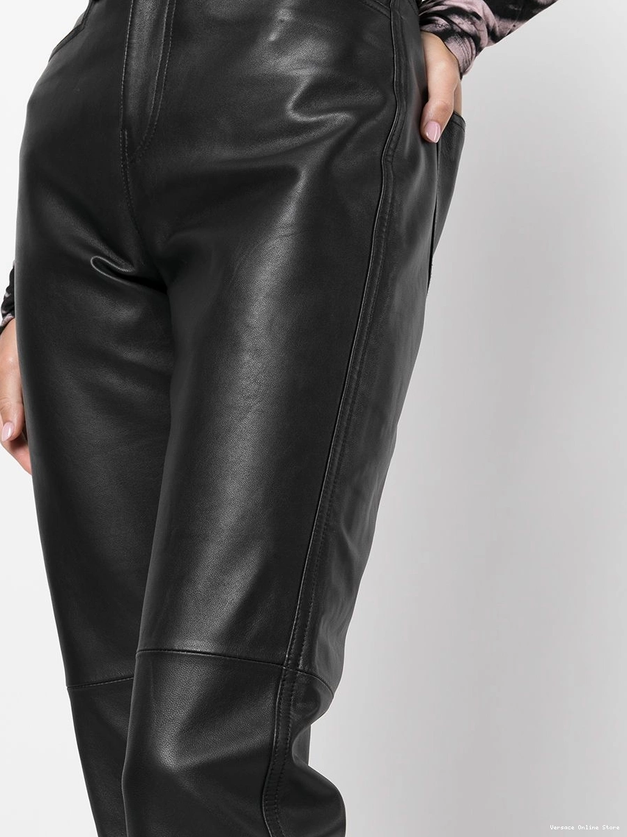 Cheap Women trousers straight-leg leather Versace 0804